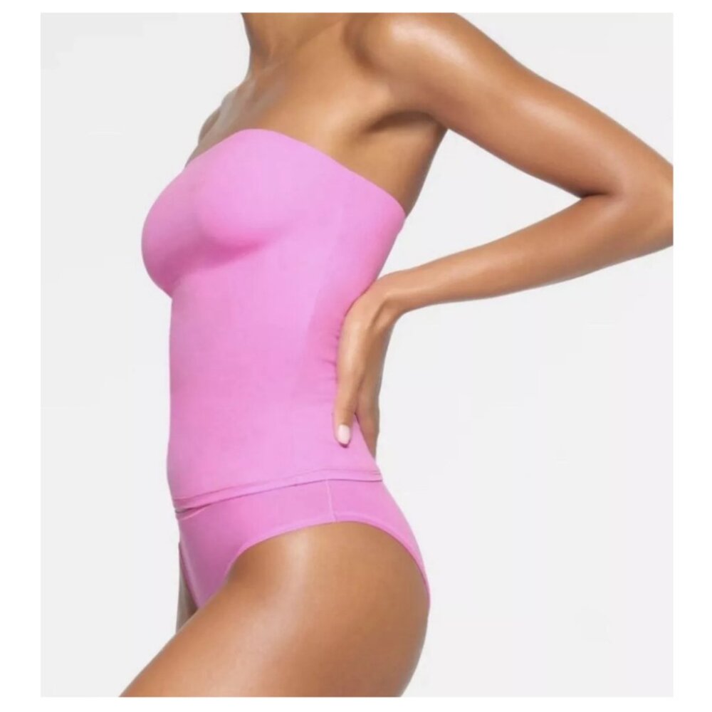 Neon Orchid Strapless Tube Top for Women – Size S, New with Tags